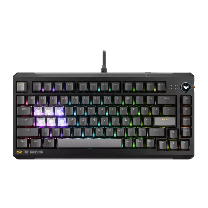 ASUS TUF Gaming K4 HFX Magnetic 75 Keyboard - Black