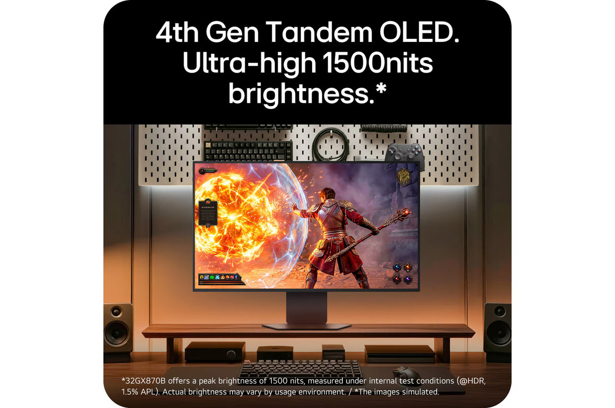 LG 32GX870B-B 32-inch UltraGear 4K OLED Gaming Monitor