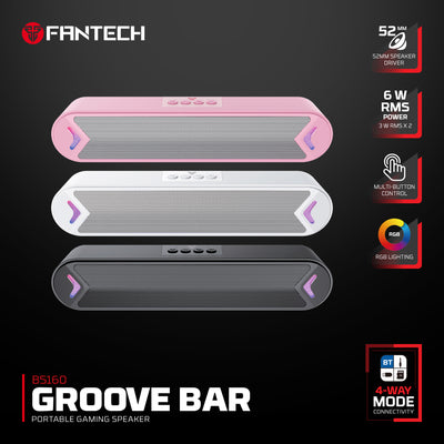 BS160 RGB Portable Wireless Gaming Soundbar Speaker - 6W RMS